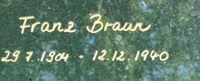 Schriftzug Franz Braun