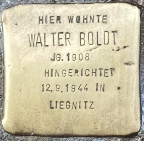 Stolperstein Walter Boldt