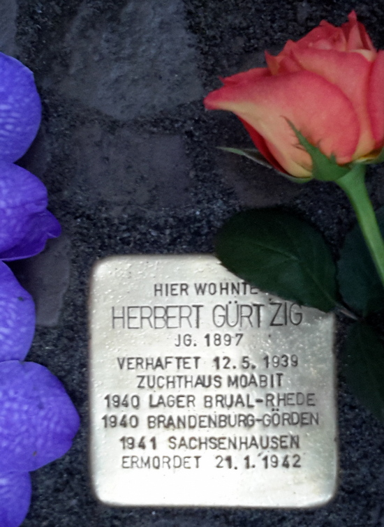Gedenkbuch für Herbert Gürtzig
