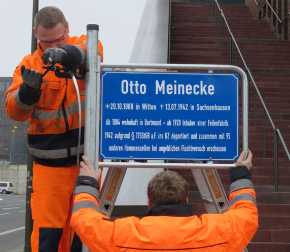 Straßenschild für Otto Meinecke