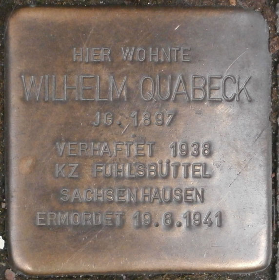 Gedenkbuch Wilhelm Quabeck