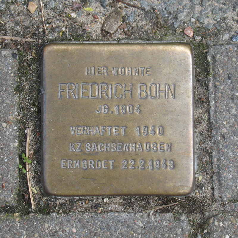 Gedenkbuch Friedrich Hermann Ernst Bohn