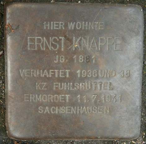Stolperstein Ernst Knappe