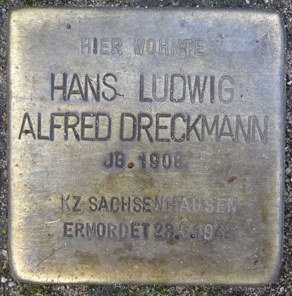 Gedenkbuch Hans Ludwig Alfred Dreckmann