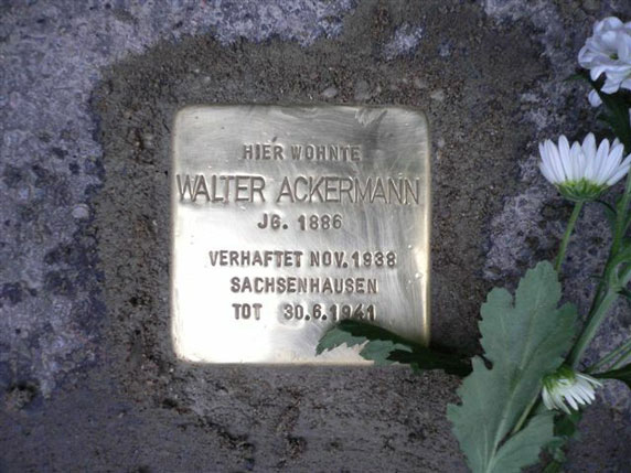Gedenkbuch Walter Ackermann